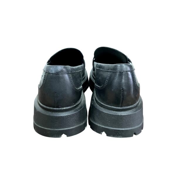 Vagabond Platform Chunky Black Leather Loafers - Picture 4 of 5